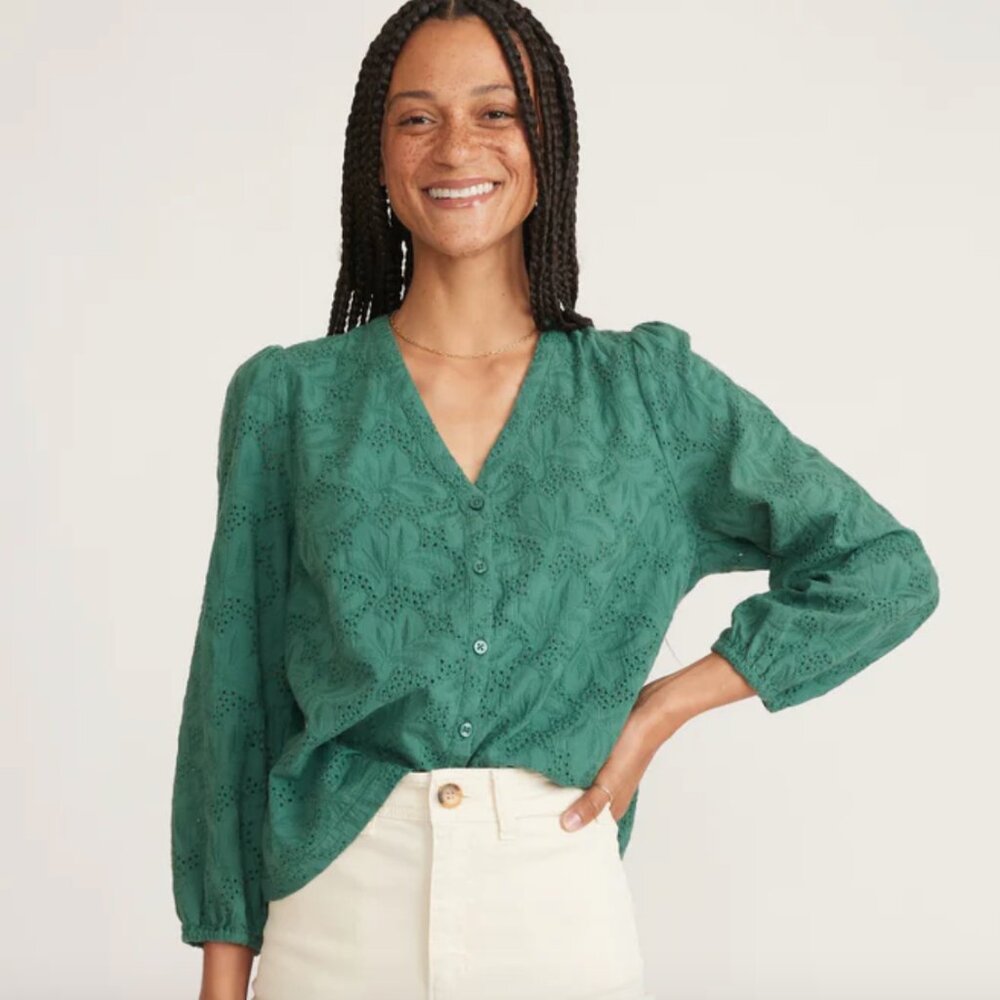Marine Layer Eyelet Blouse
